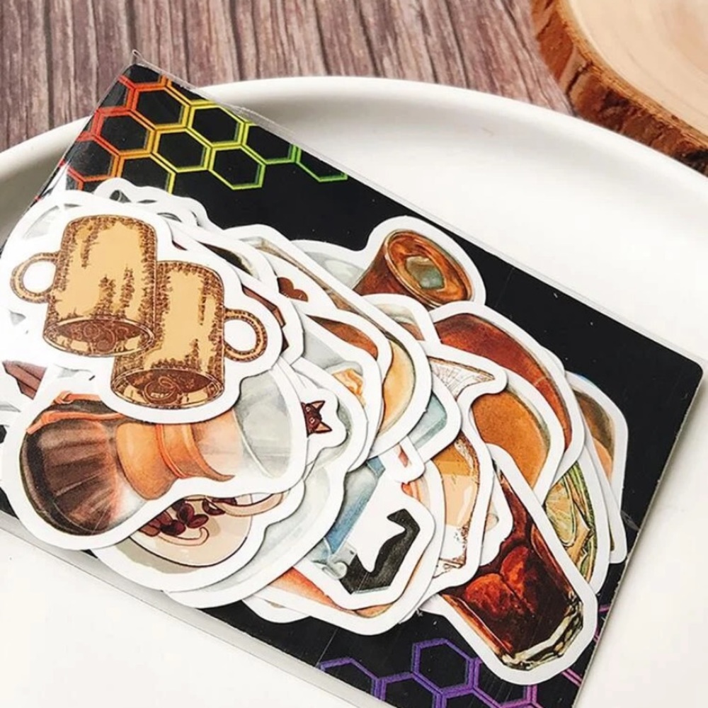 40 Random Coffee Pattern Stickers - Picture 8 of 10